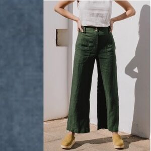 NotPERFECTLinen Dark-Grey-Blue SARAH Pants